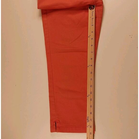 Curve Appeal Capri Jeans Women's Size 6 Coral Straight Mid Rise Cotton Blend EUC - Picture 12 of 16